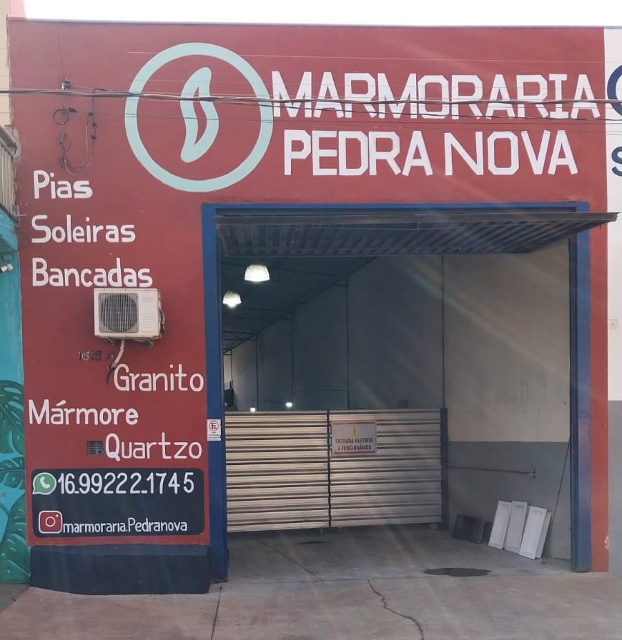 foto da fachada da empresa Marmoraria Pedra Nova em Jardinópolis